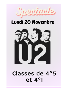 Les 4°1 et les 4°5 présentent U2
